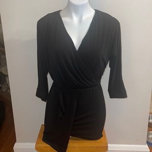 Calvin Klein ladies black Cold Shoulder Shorts Romper. Size 10. NWT.